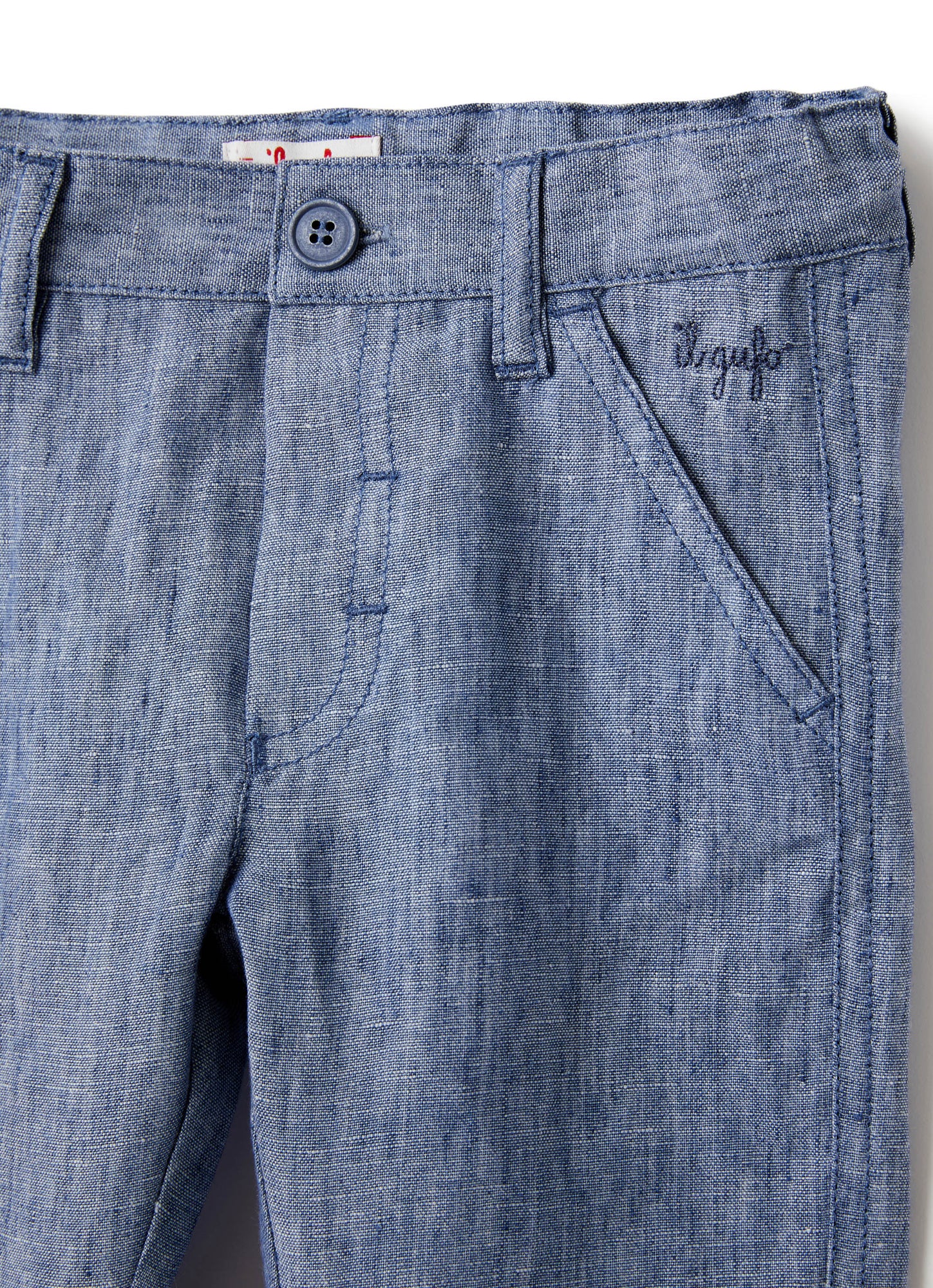 Light Linen Trousers | Celeste Scuro