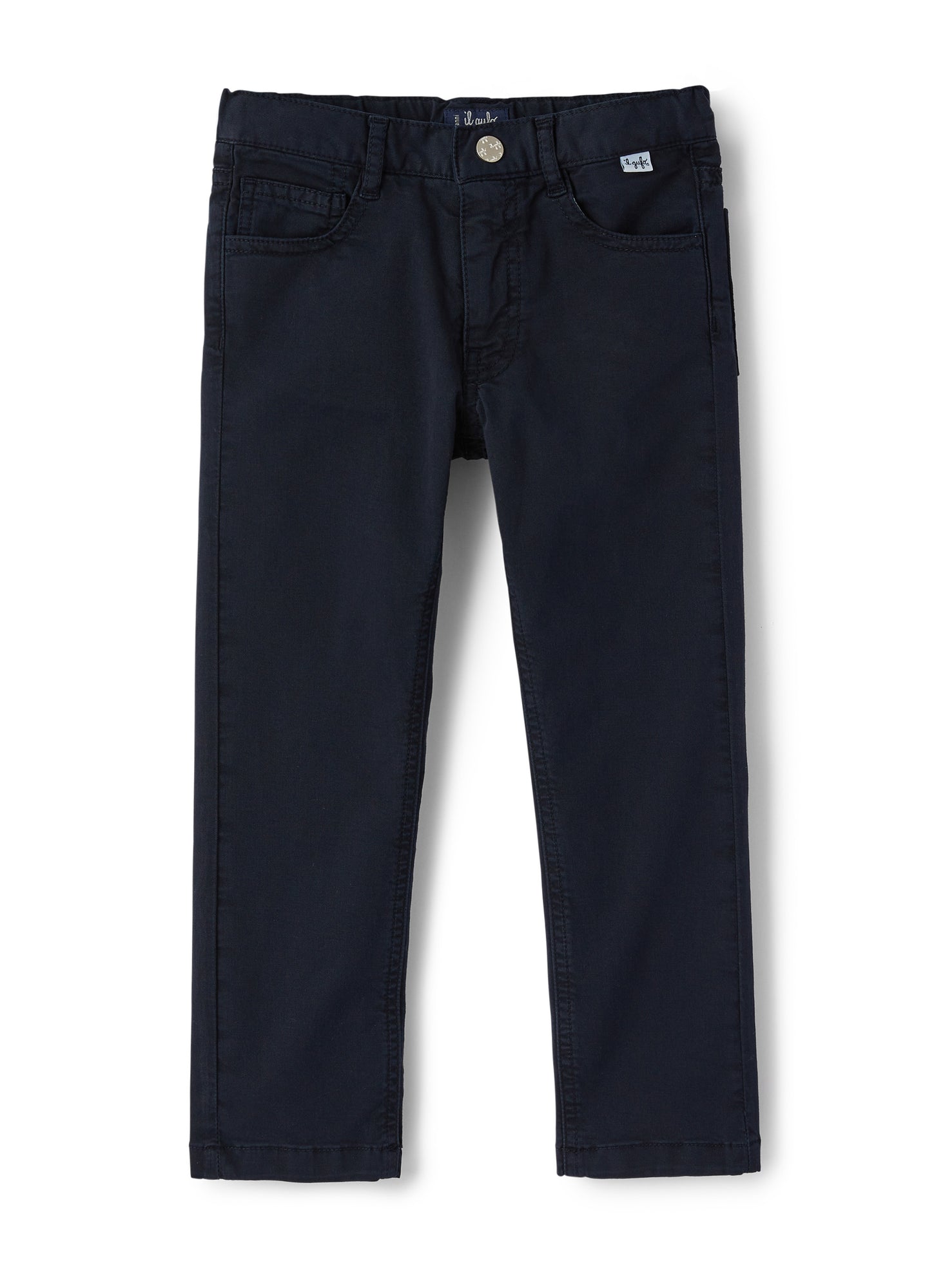 Classic-Cut 5-Pockets Gabardine Trousers | Blue