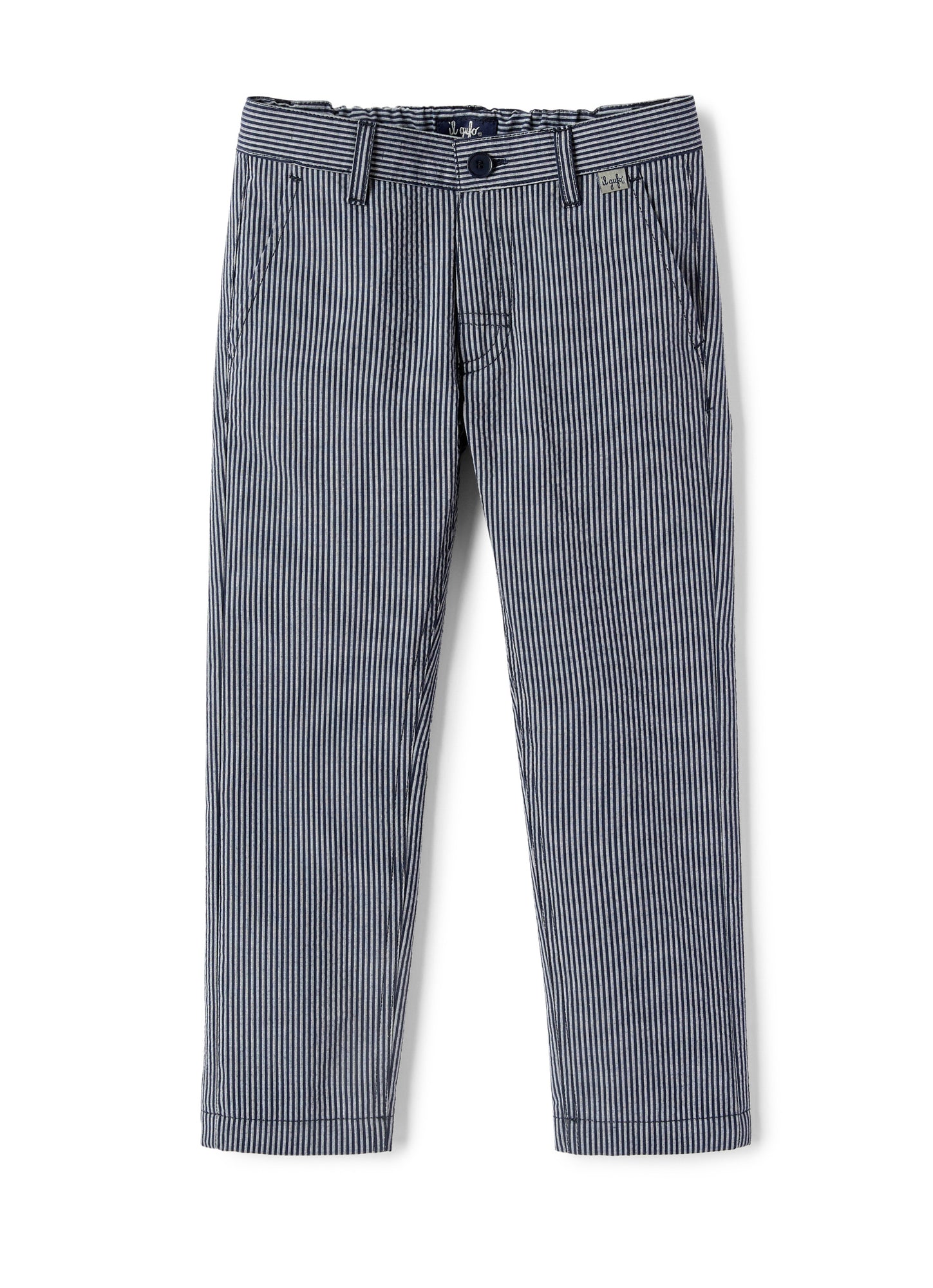 Boys | Striped Regular Fit Trousers | Blue Riga