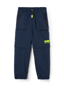 Nylon Convertible Trousers | Blue/Giallo Fuorescente
