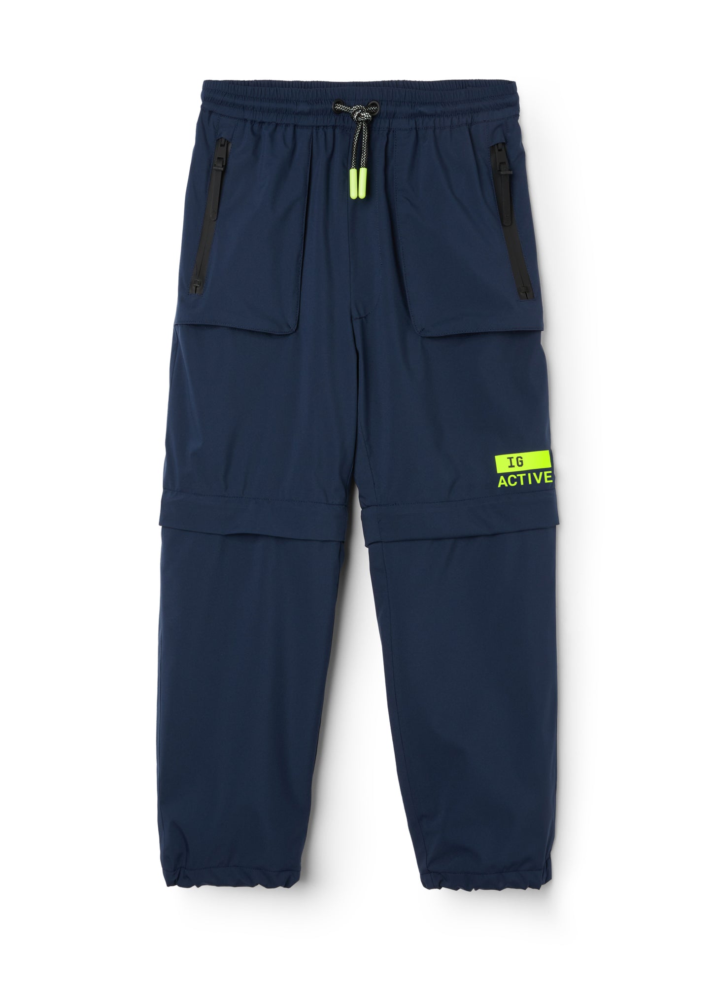 Nylon Convertible Trousers | Blue/Giallo Fuorescente
