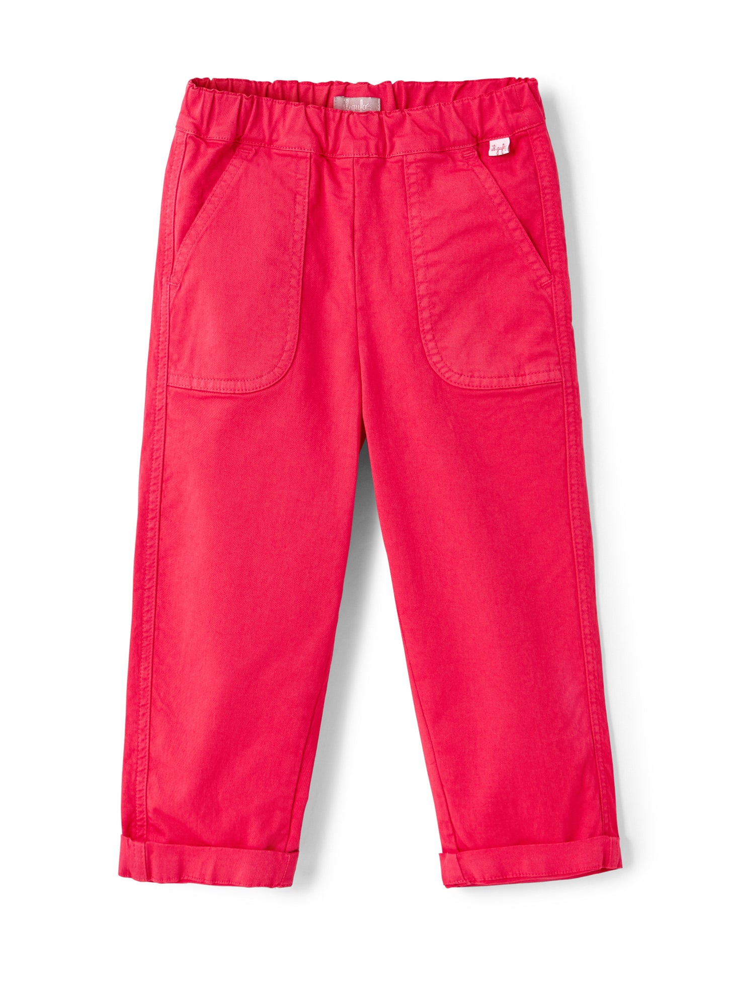 Girls | Gabardine Baggy Trousers | Red Carminio