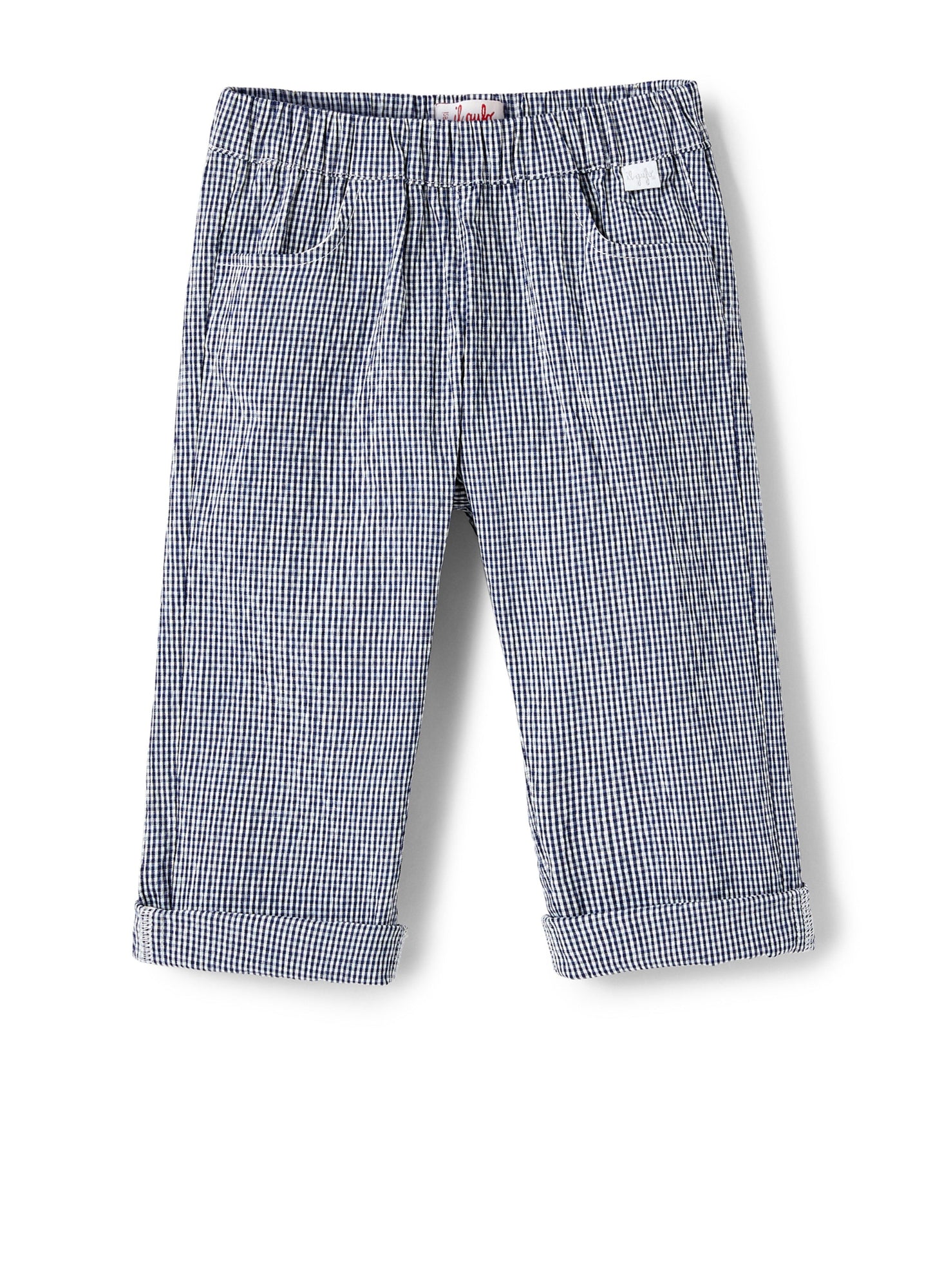 Baby Girls | Micro Vichy Trousers | Blue Inchiostro