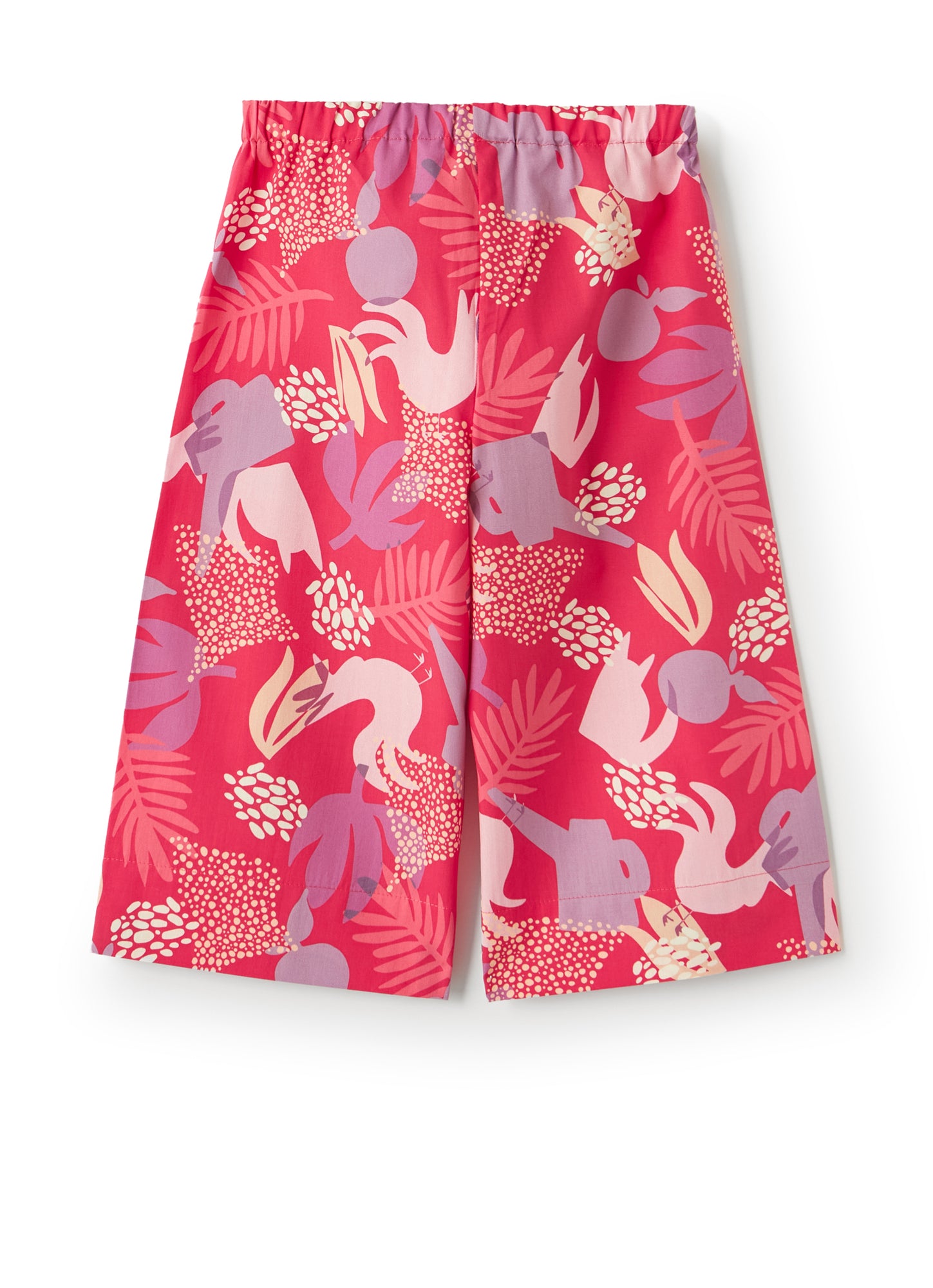 Culottes with Garden Print | Rosso Carminio