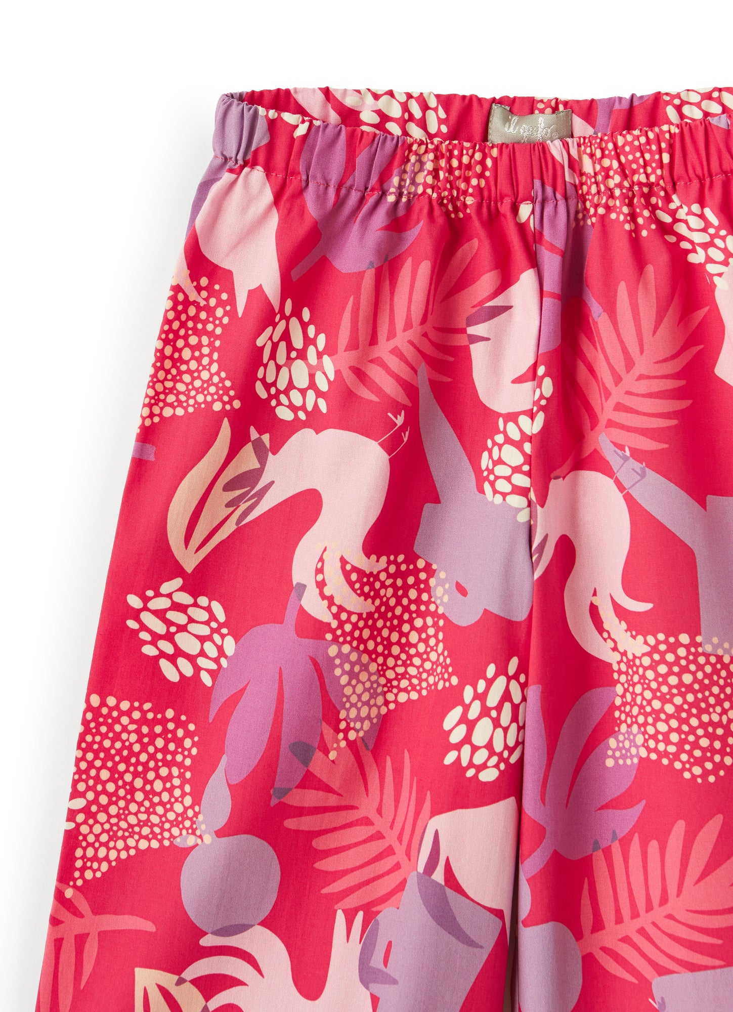 Culottes with Garden Print | Rosso Carminio
