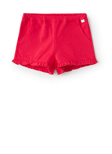 Stretch Jersey Shorts with Ruffle | Fragola