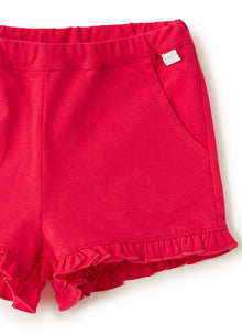 Stretch Jersey Shorts with Ruffle | Fragola