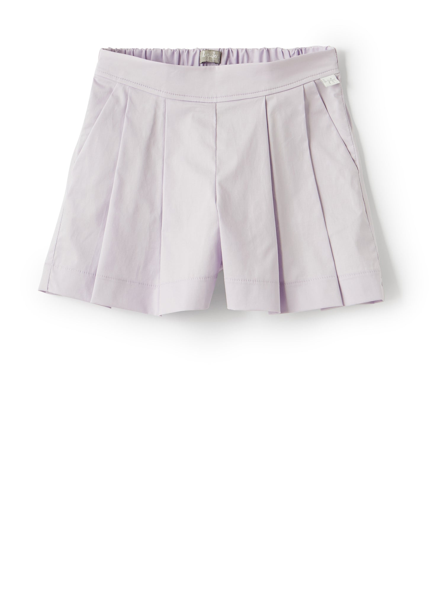 Lilac Poplin Pleated Bermuda Shorts | Lilac