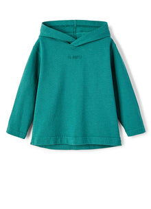 Jersey Sweater with Hood | Teal Scuro