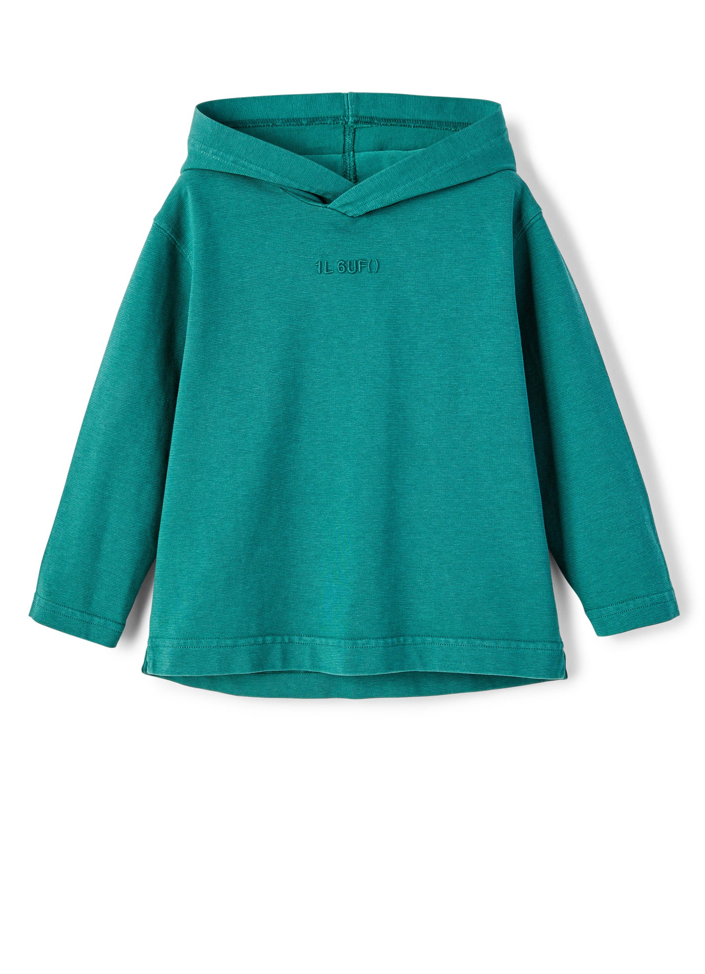 Boys | Jersey Sweater with Hood | Teal Scuro