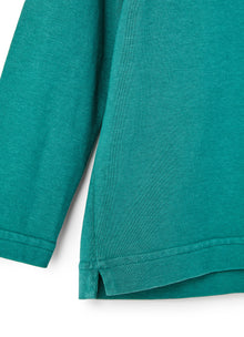 Jersey Sweater with Hood | Teal Scuro
