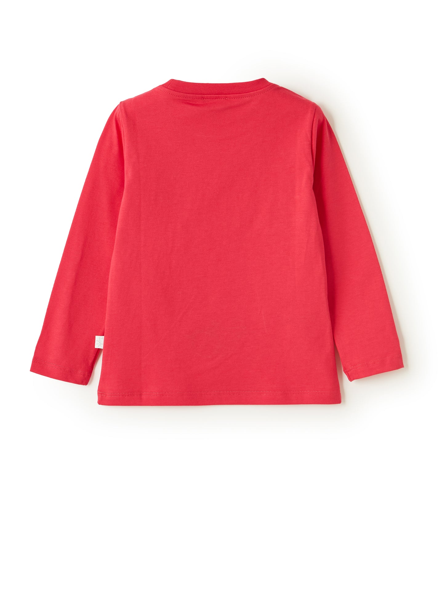 Jersey T-Shirt with Bicycle Print | Rosso Carminio/Latte