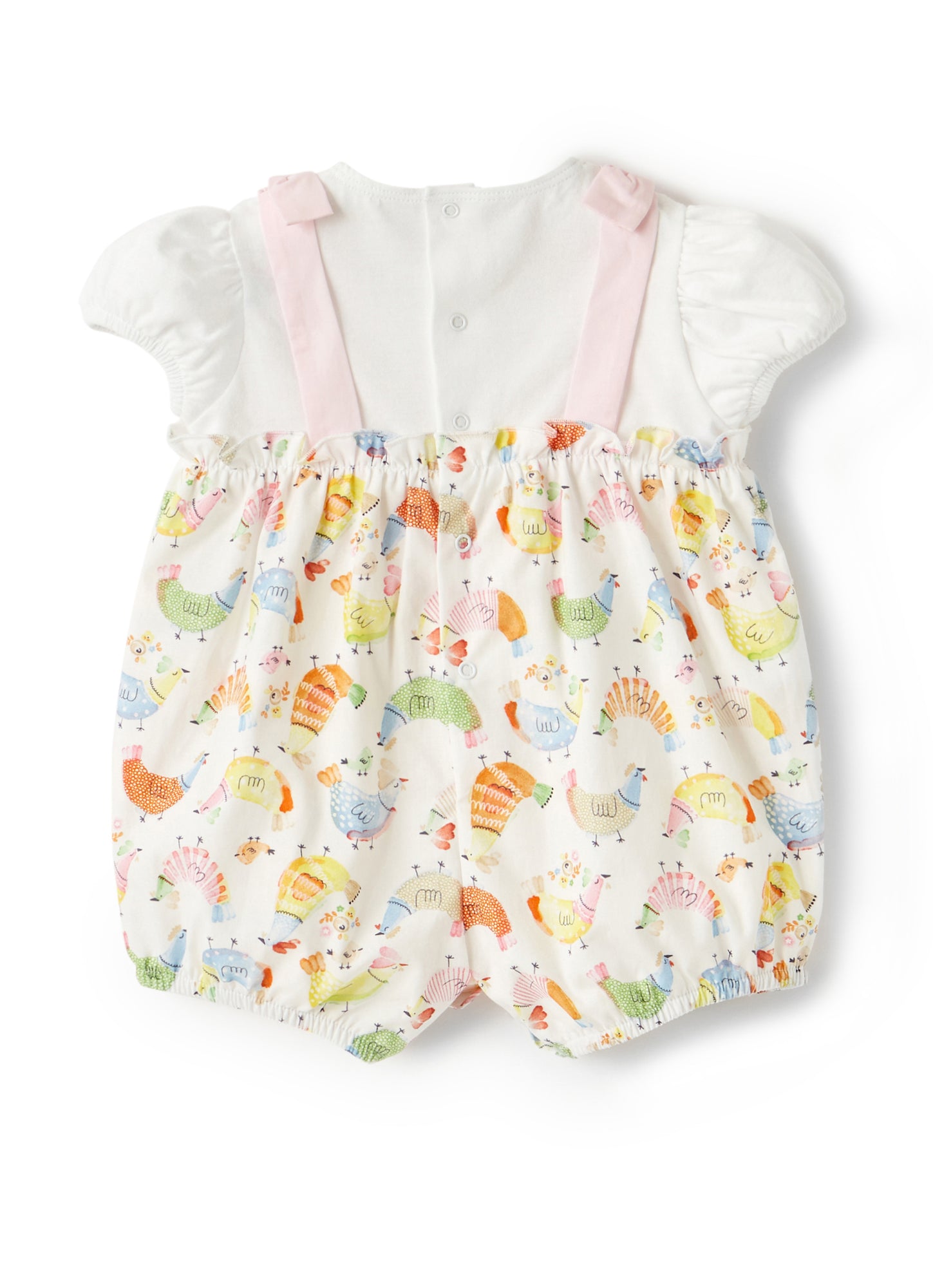 Romper with Chicken Print | Arancio