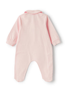 Jersey Onesie with Bear | Rosa Bebe/Rosa Quarzo