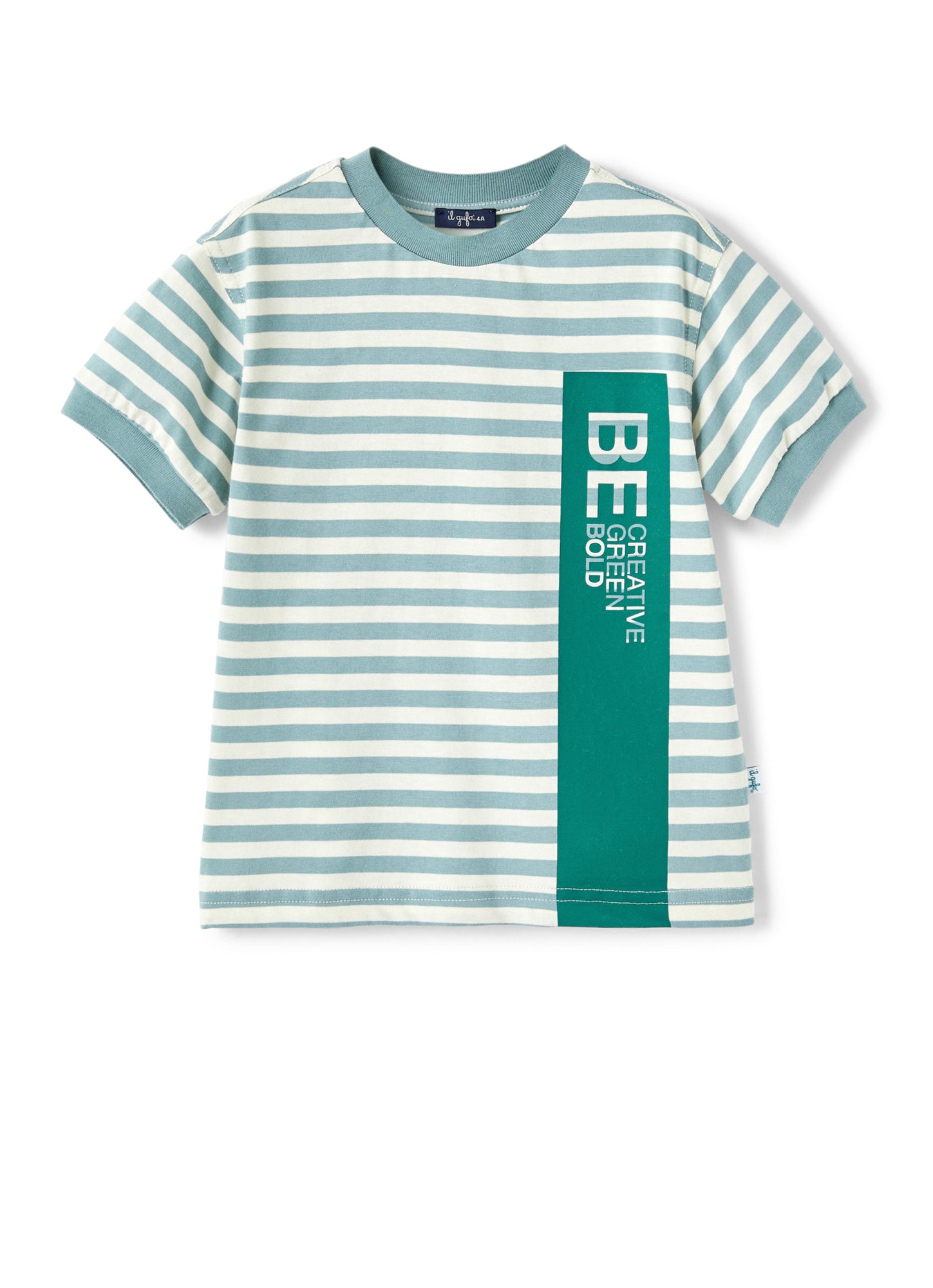 Boys | Striped Jersey T-Shirt | Teal Teal Scuro