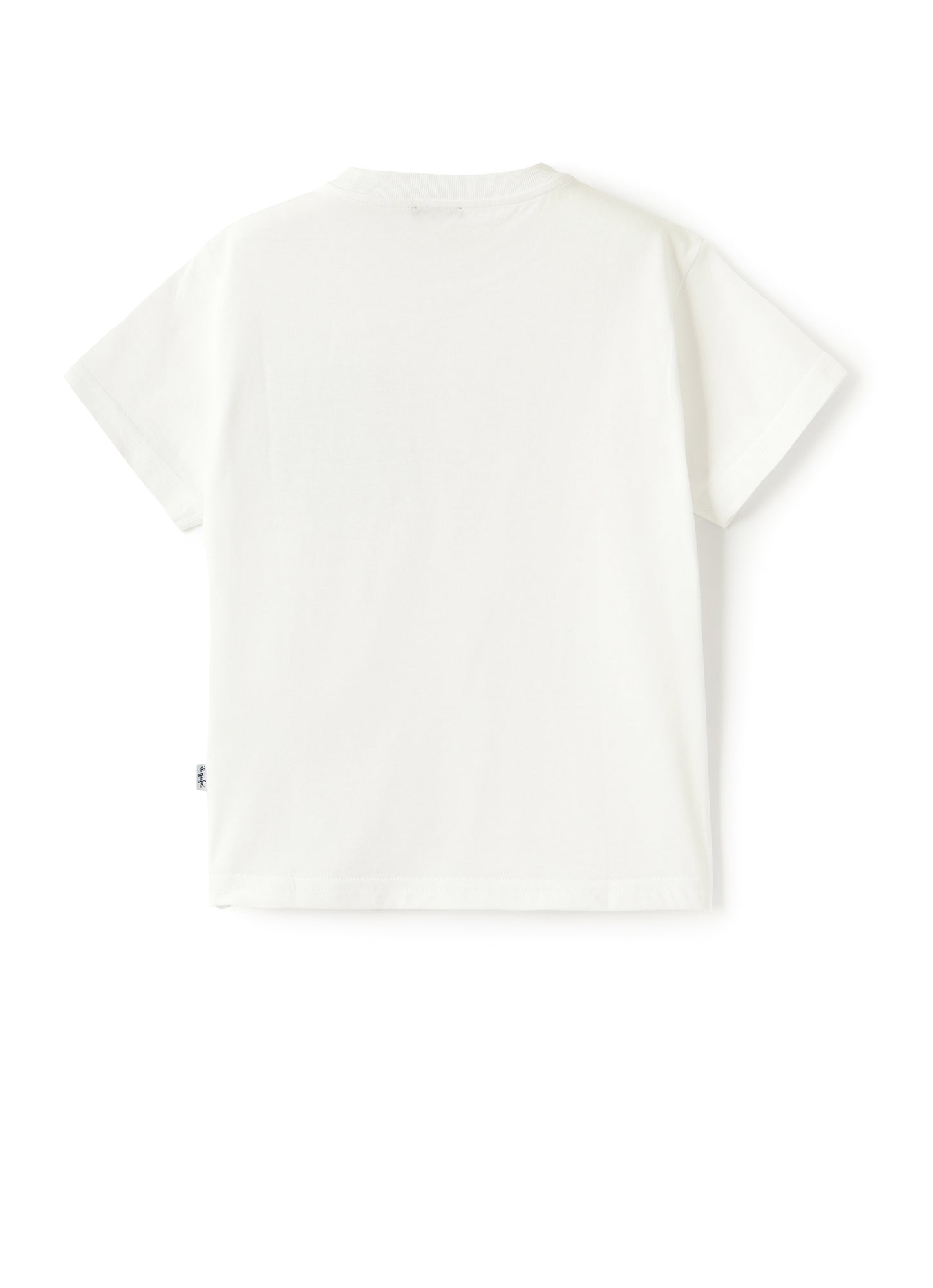 T-Shirt with Camouflage Pocket | Bianco/Celeste Scuro