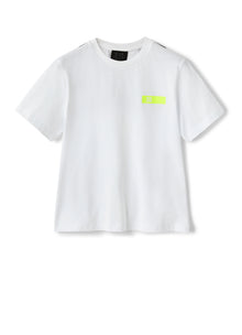Regular Fit T-Shirt with Logo | White/Chick Yellow