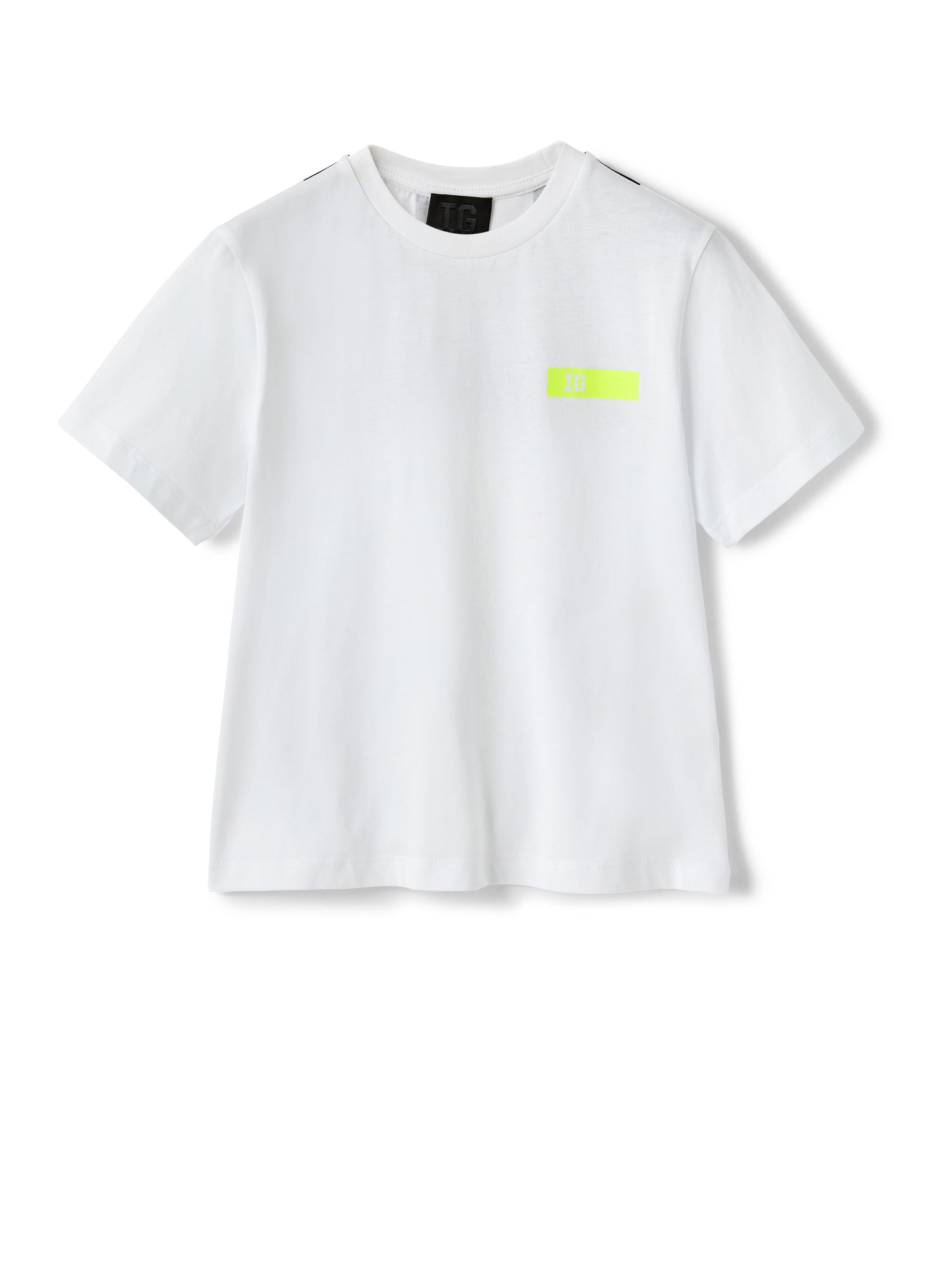 Regular Fit T-Shirt with Logo | White/Chick Yellow