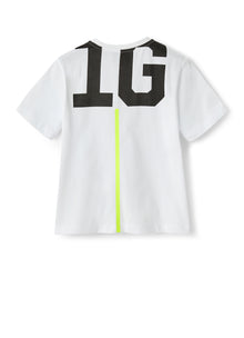 Regular Fit T-Shirt with Logo | White/Chick Yellow