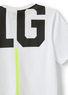 Regular Fit T-Shirt with Logo | White/Chick Yellow