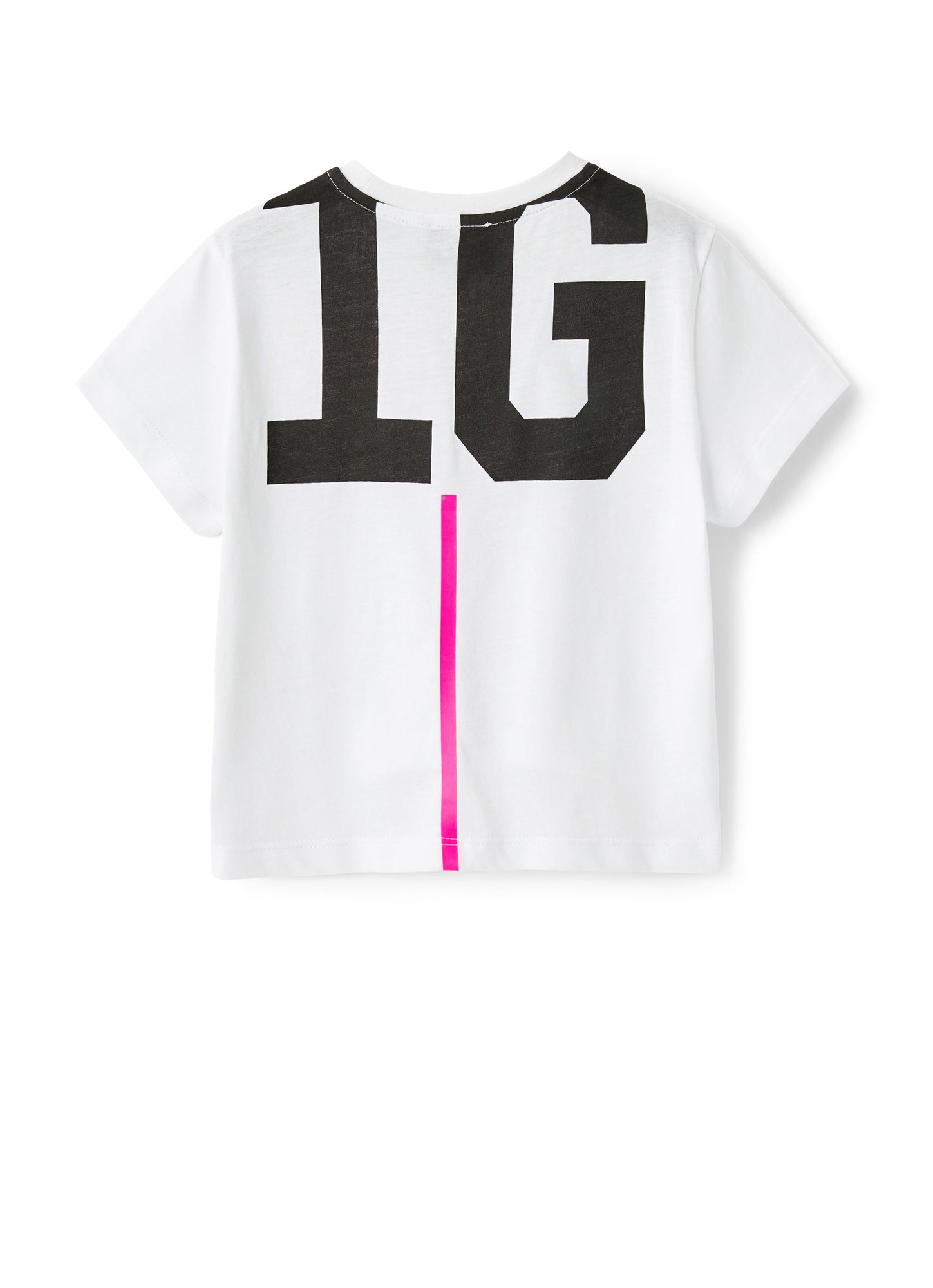 Boxy T-Shirt with Logo And Taping | White/Strawberry Red