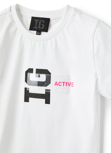 Jersey Logo T-Shirt | White/Strawberry Red