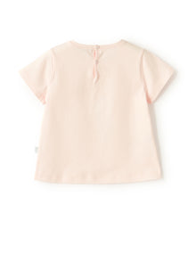 Jersey T-Shirt with Little Girl | Rosa Bebe/Lilla