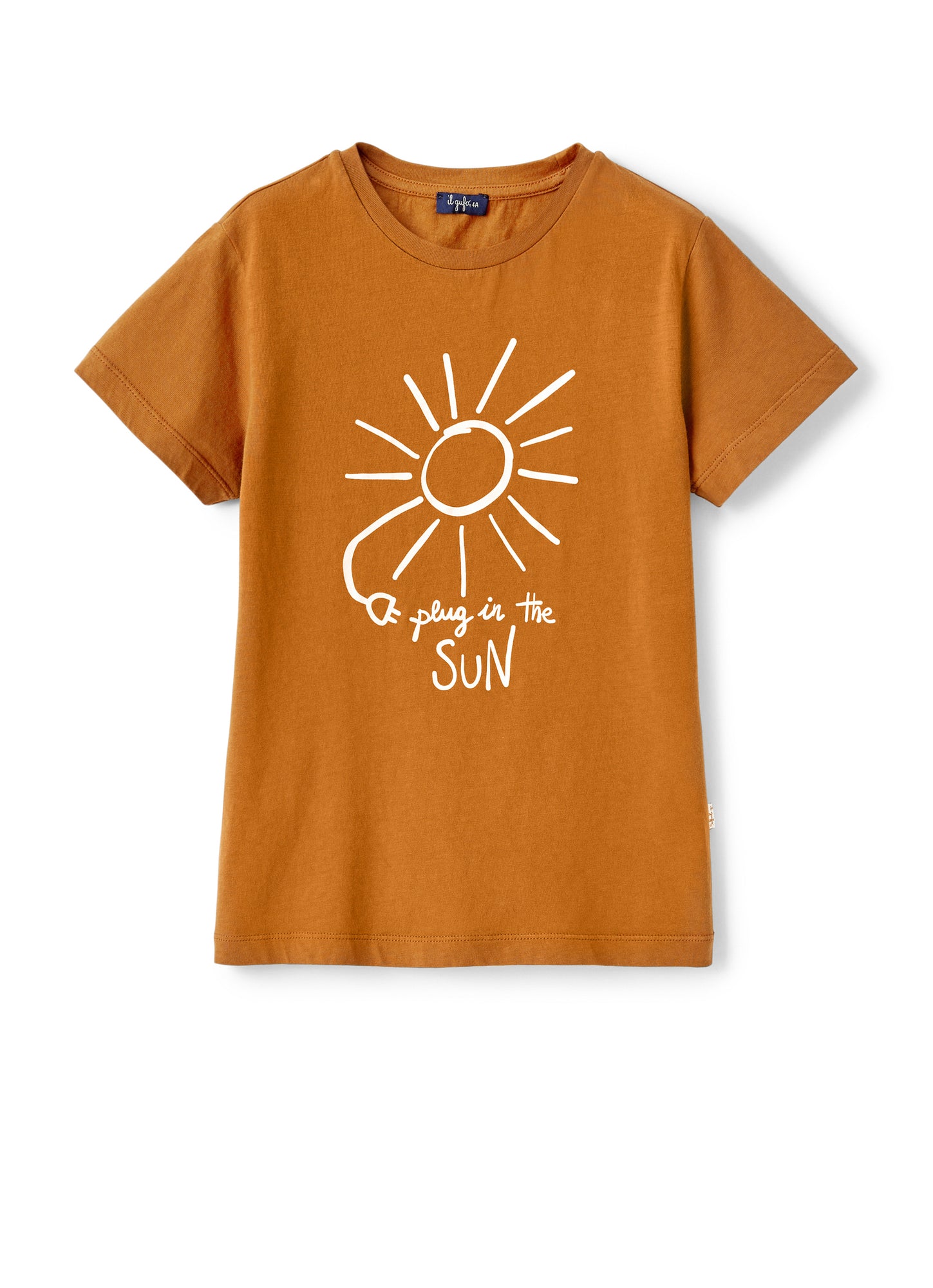 Boys | Organic Cotton T-Shirt with Print | Ruggine White