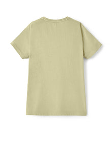 Organic Cotton T-Shirt with Print | Origano/Bianco