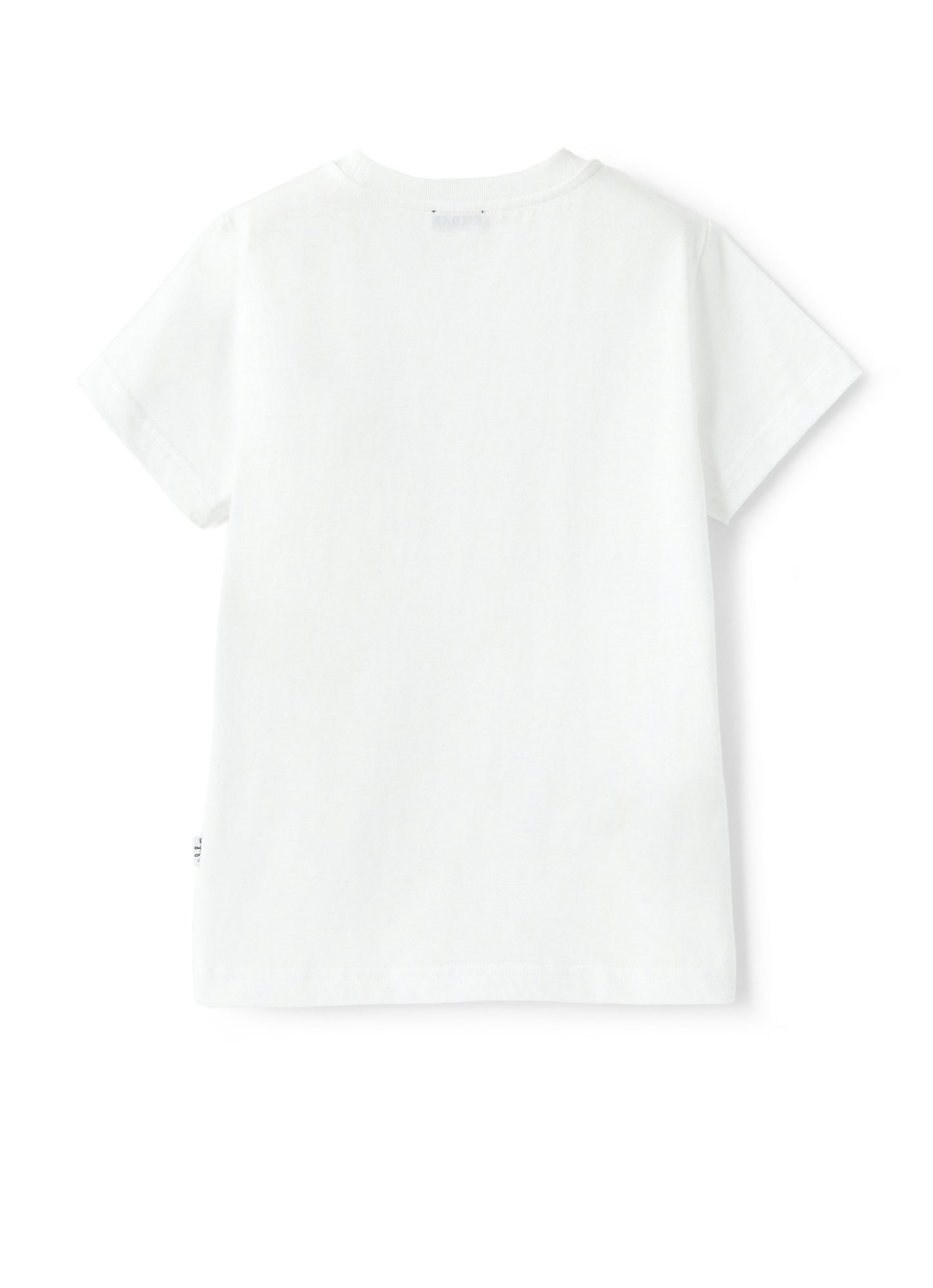 T-Shirt with Embroidered Owl | White/Green