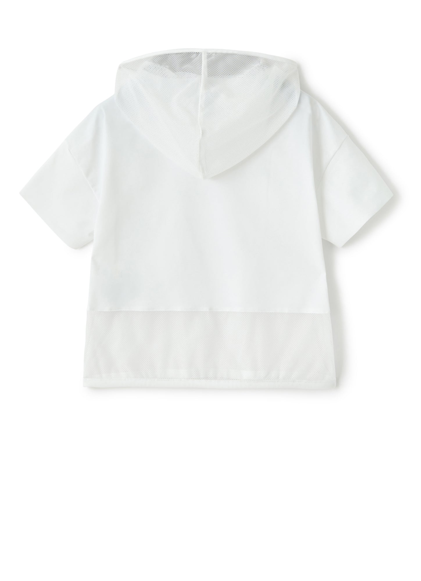 T-Shirt with Hood | White/Blue