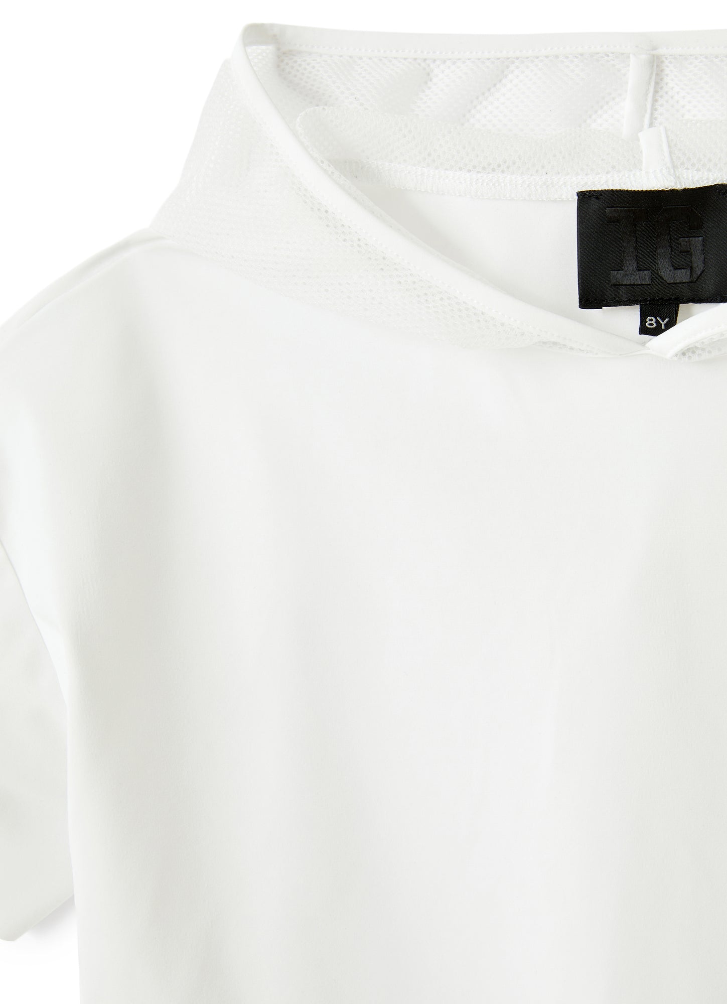 T-Shirt with Hood | White/Blue