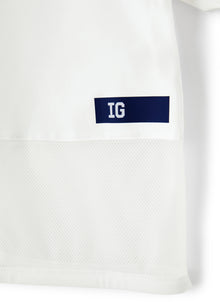 T-Shirt with Hood | White/Blue