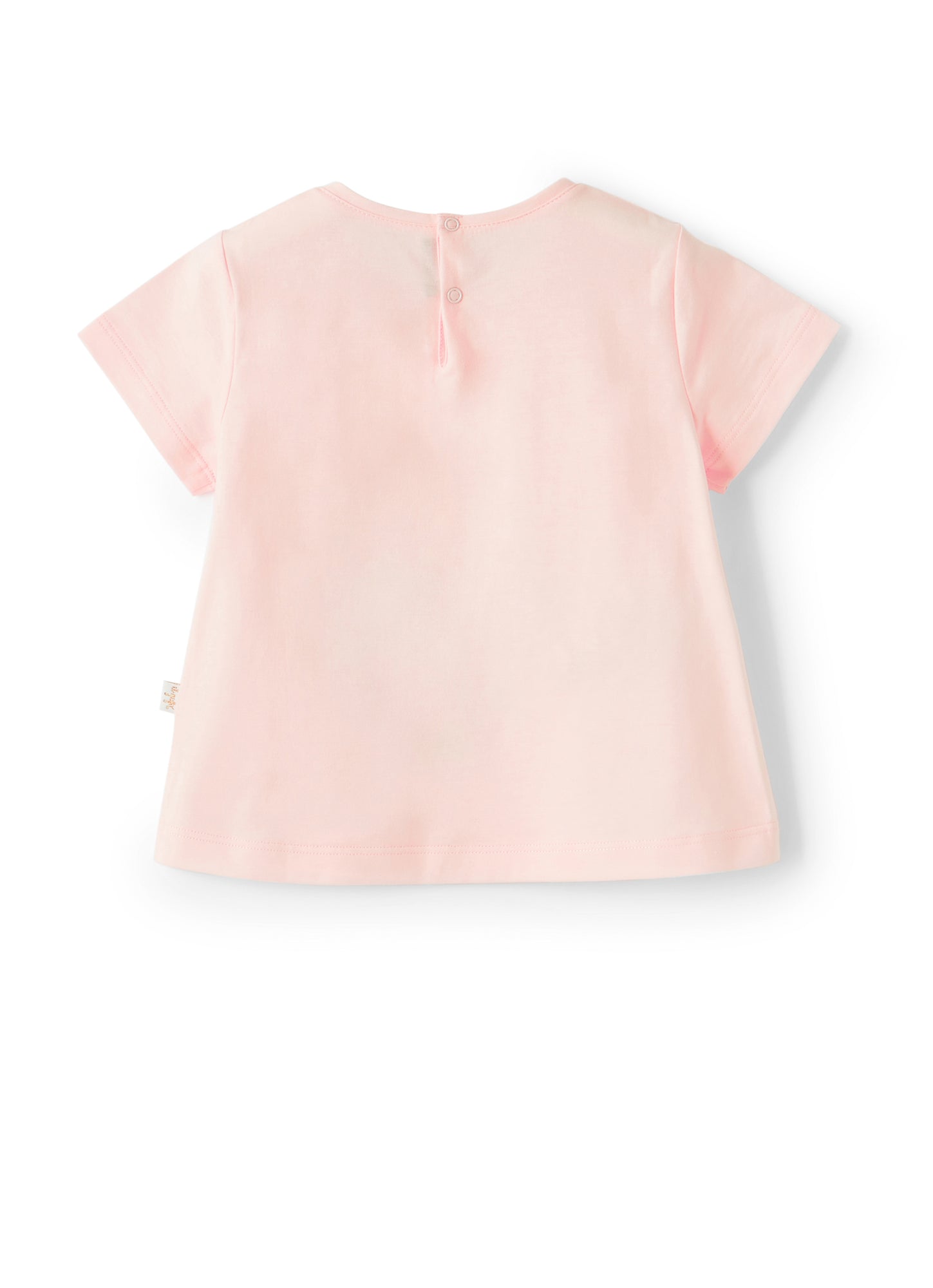 T-Shirt with Goose Print | Rosa Bebe/Arancio