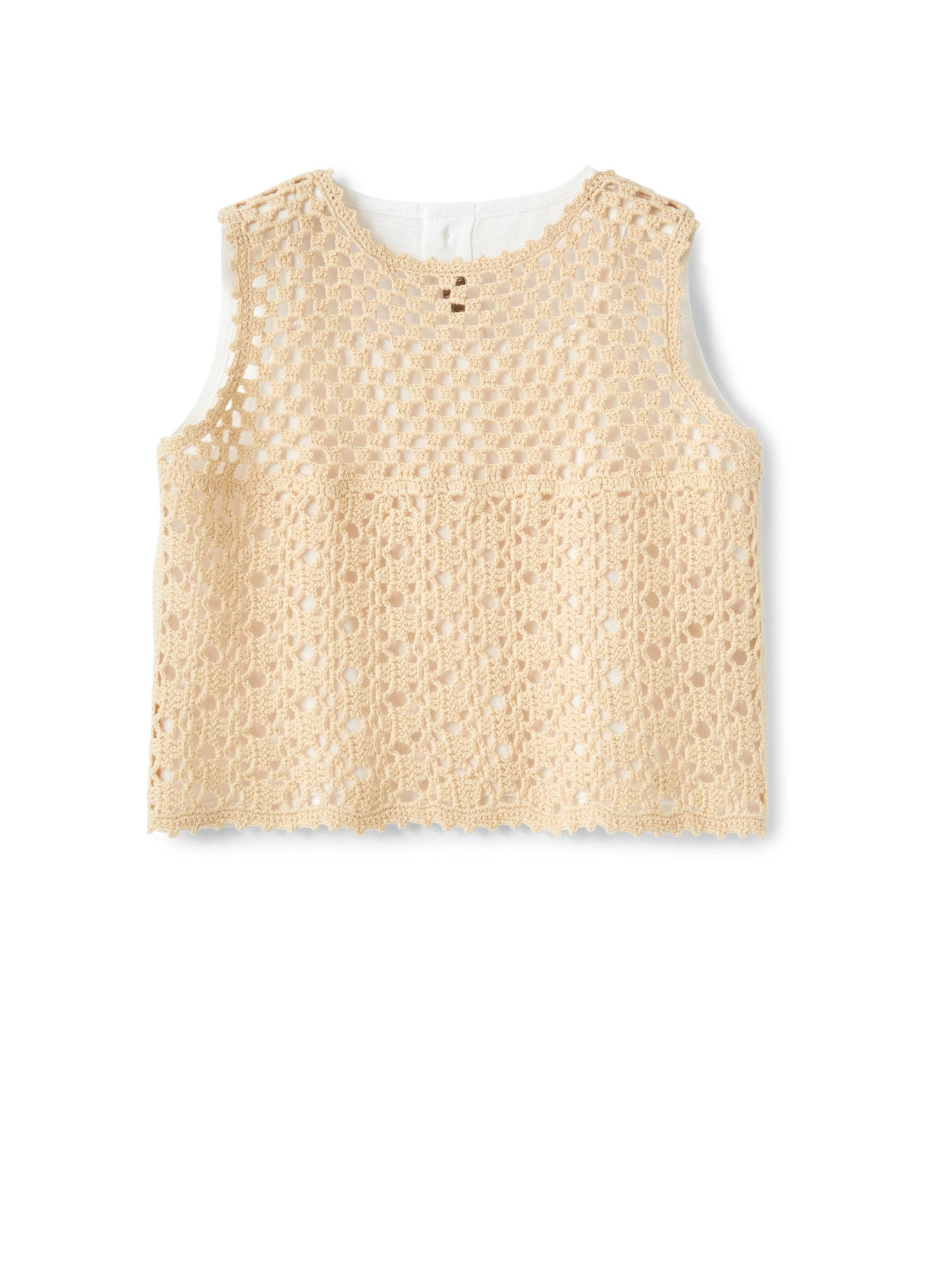 Girls | Crochet and Linen Top | Pulcino