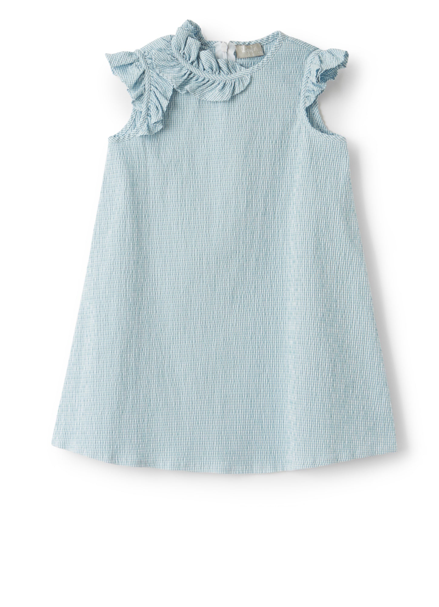 Micro Vichy Dress with Ruffles | Lichene