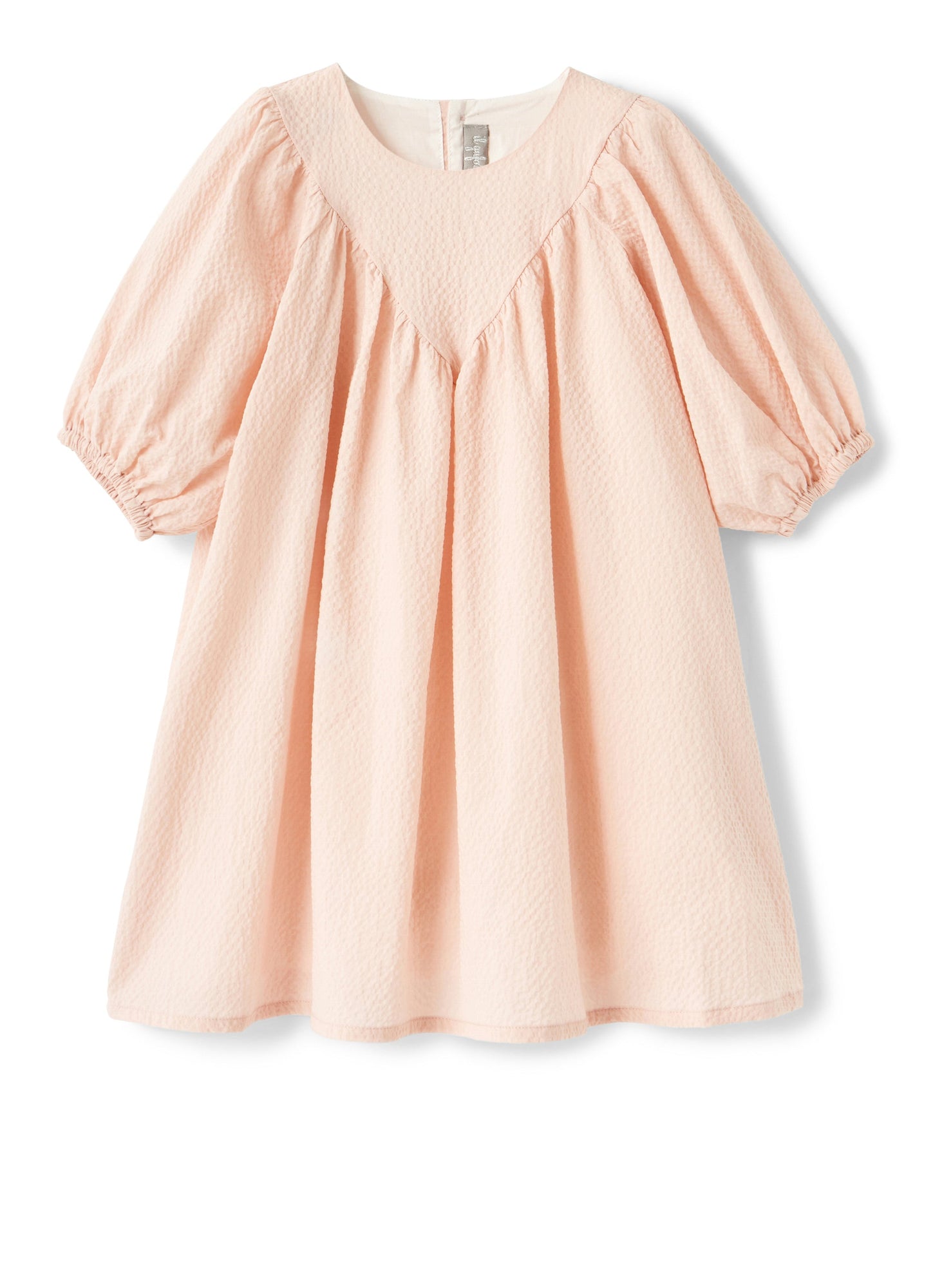 Girls | Dress with Balloon Sleeves | Baby Pink