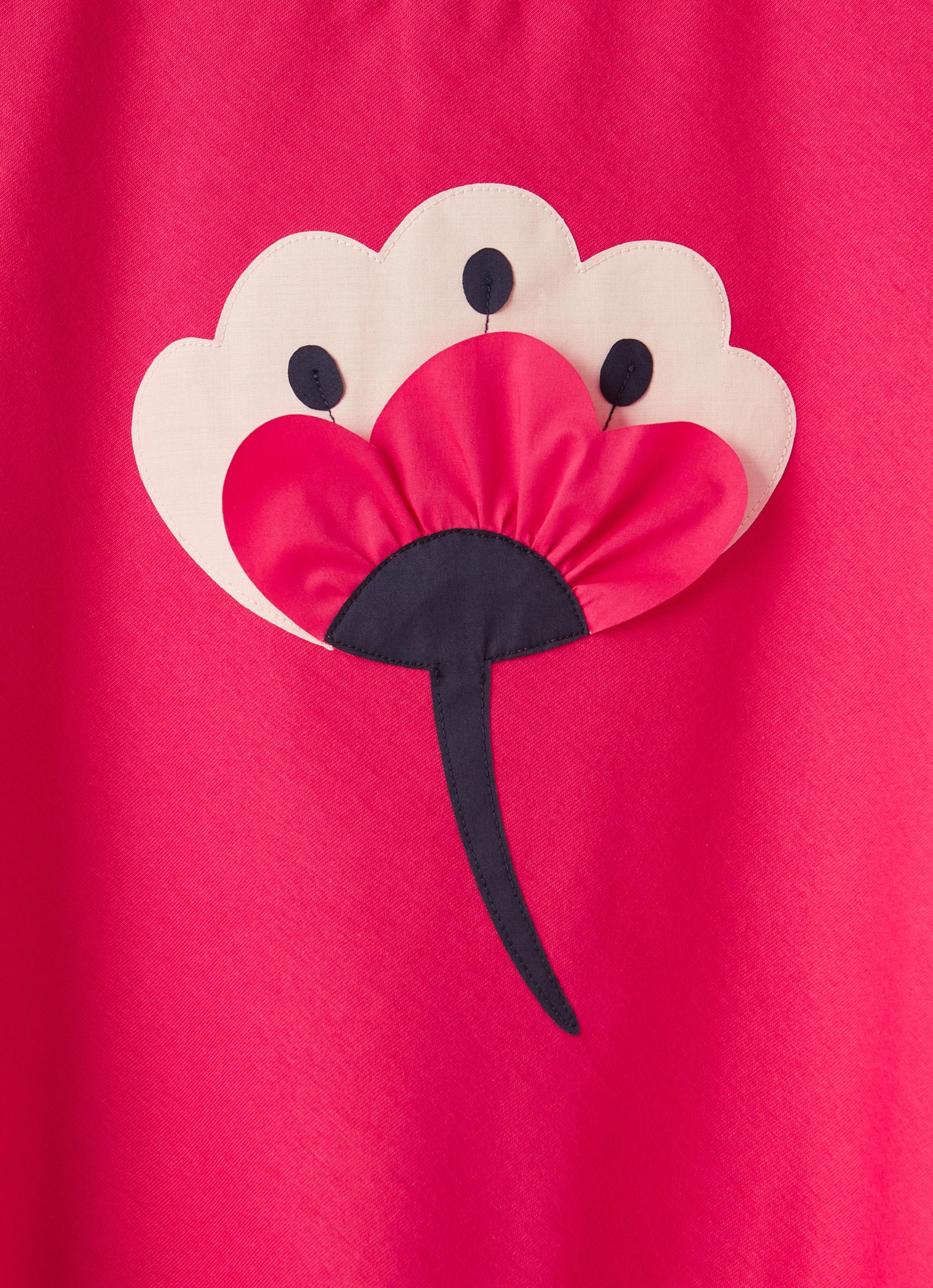 Jersey Dress with Flower | Rosso Carminio/Rosso Carminio