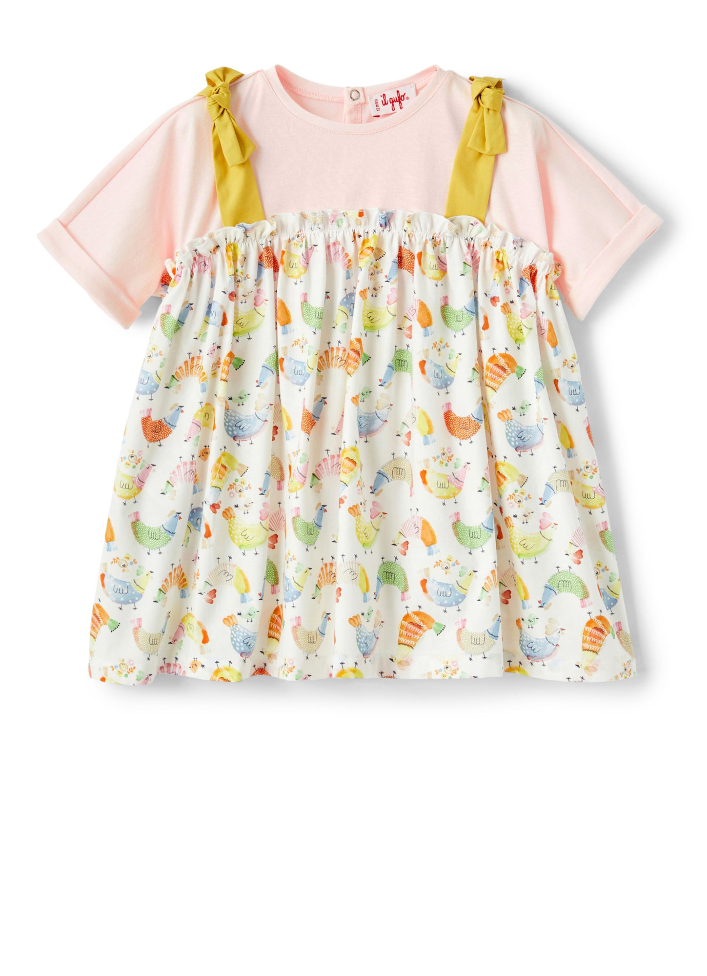 Baby Girls | Organic Cotton Dress with Print | Arancio