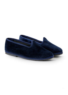 Velvet Slippers | Blue