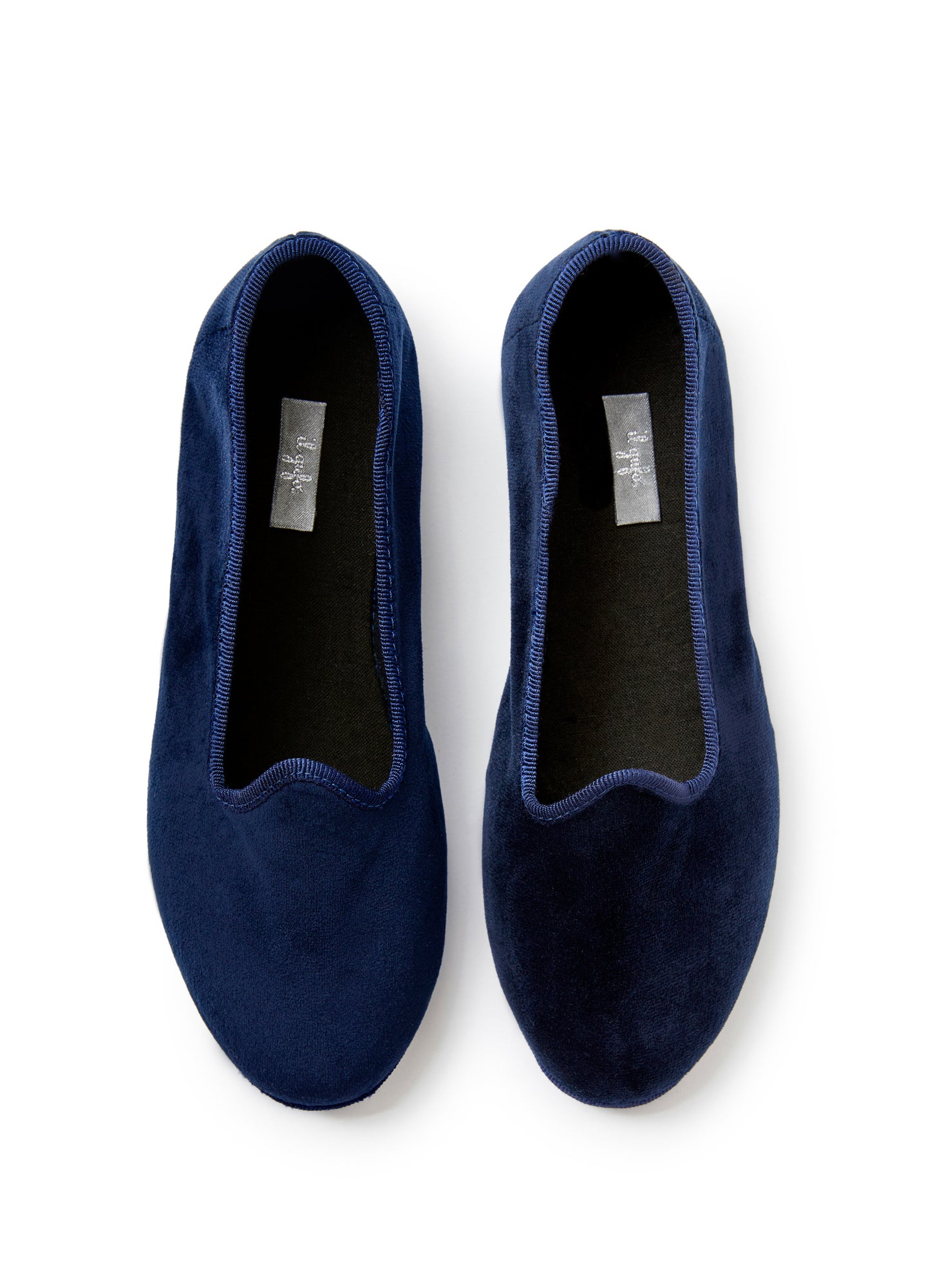 Velvet Slippers | Blue