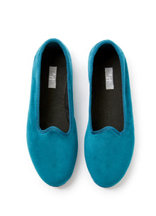 Teal Velvet Slippers | Ottanio