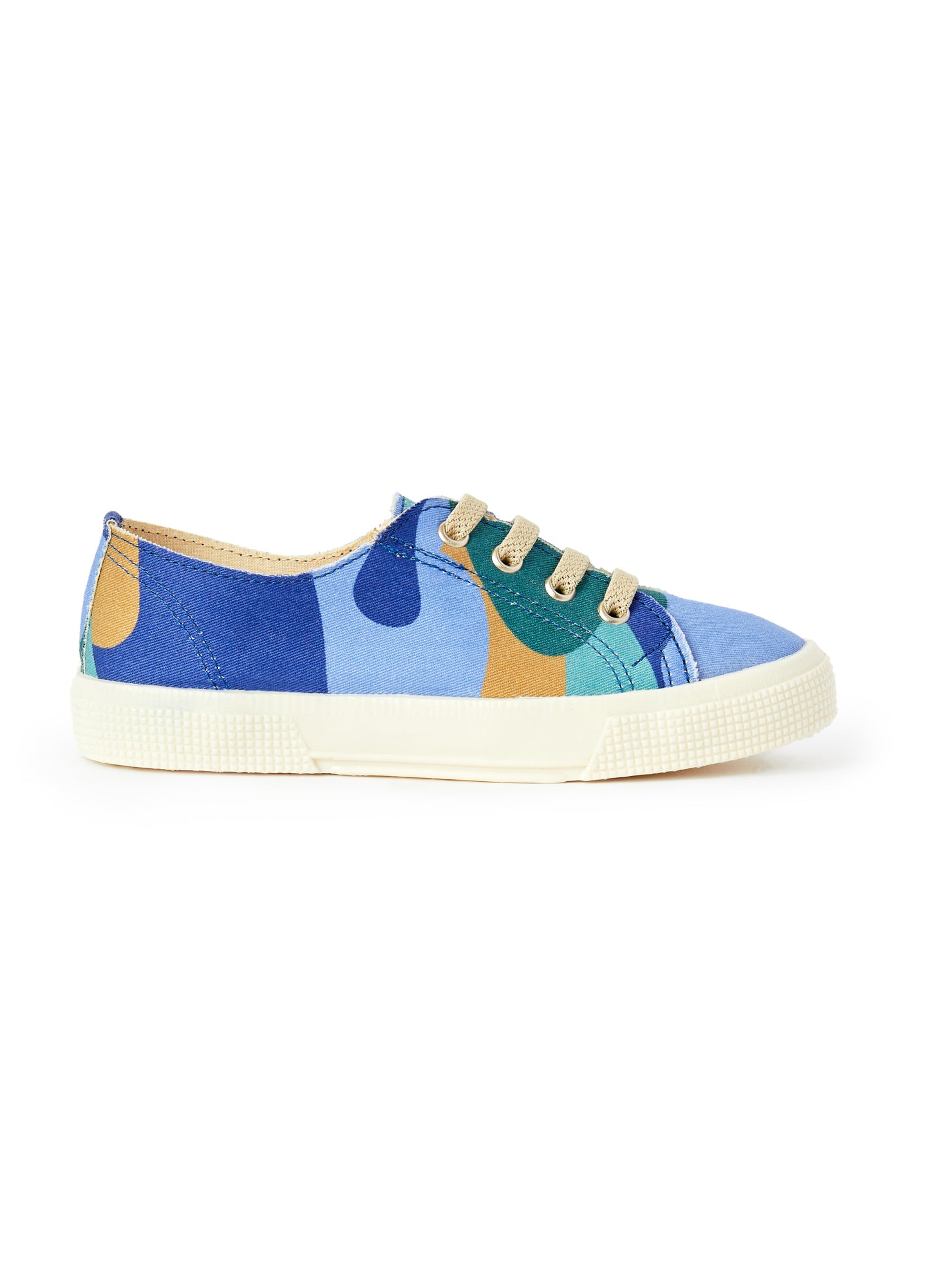 Canvas Sneakers with Camouflage Print | Celeste Scuro