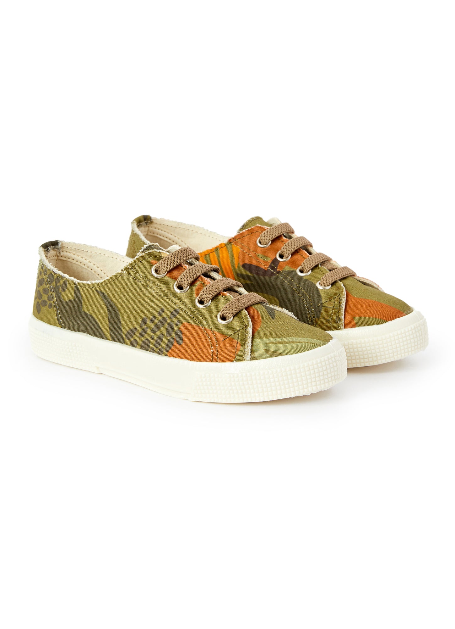 Boys | Canvas Sneakers with Camoufarm Print | Cachi