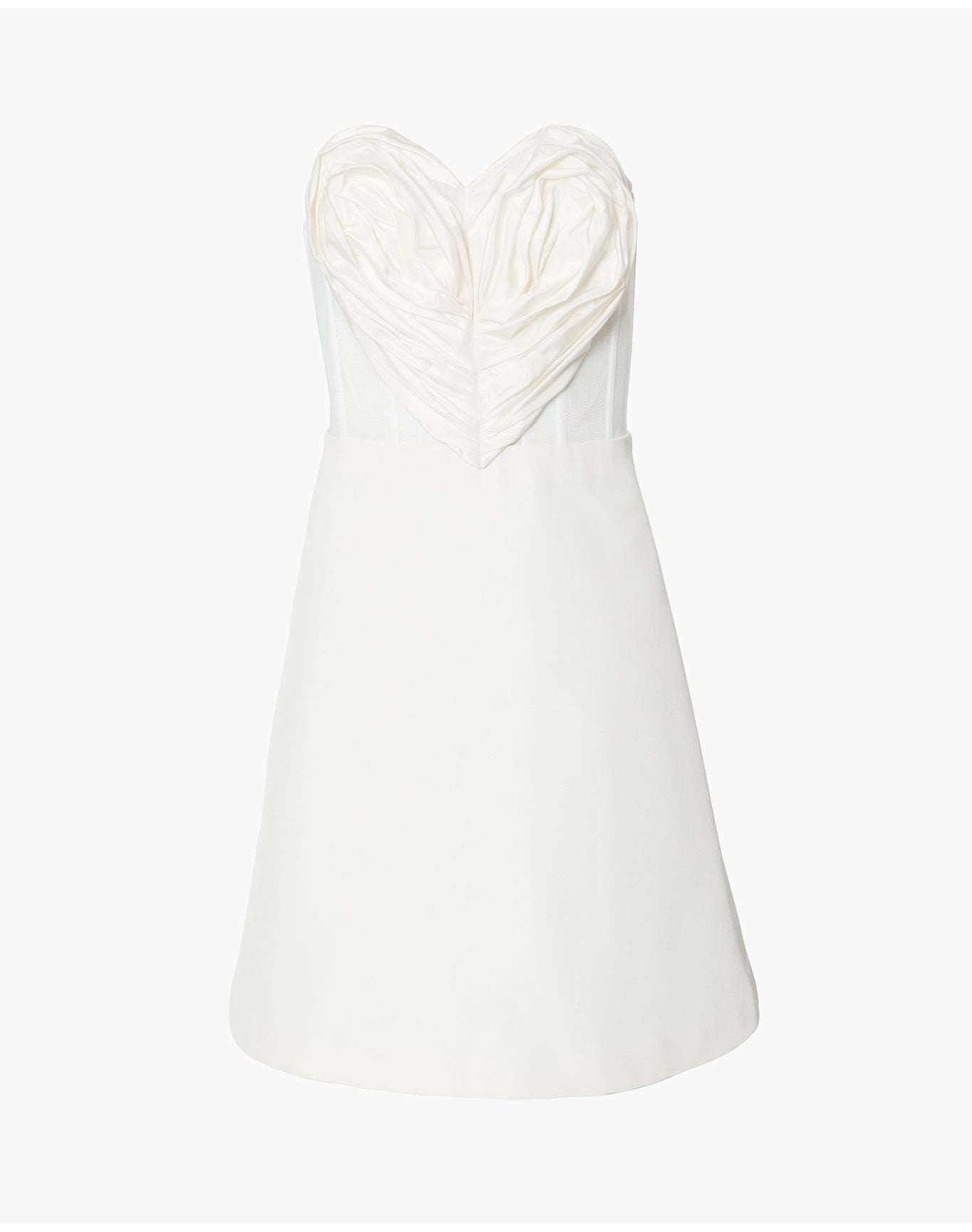 Strapless Sweetheart Neckline Mini Dress | White