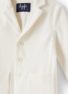Blazer in Pique Cotton | Shell White