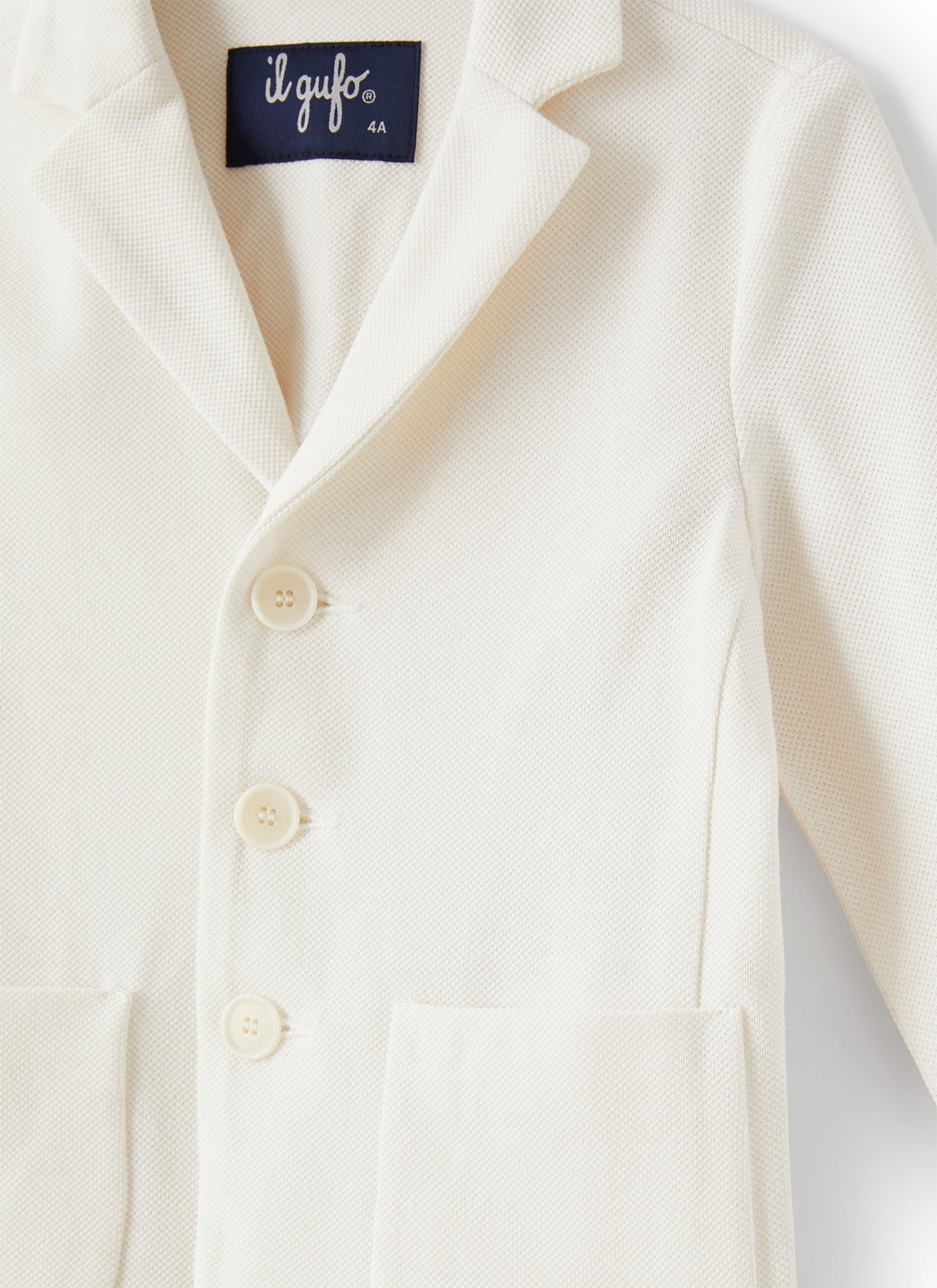 Blazer in Pique Cotton | Shell White