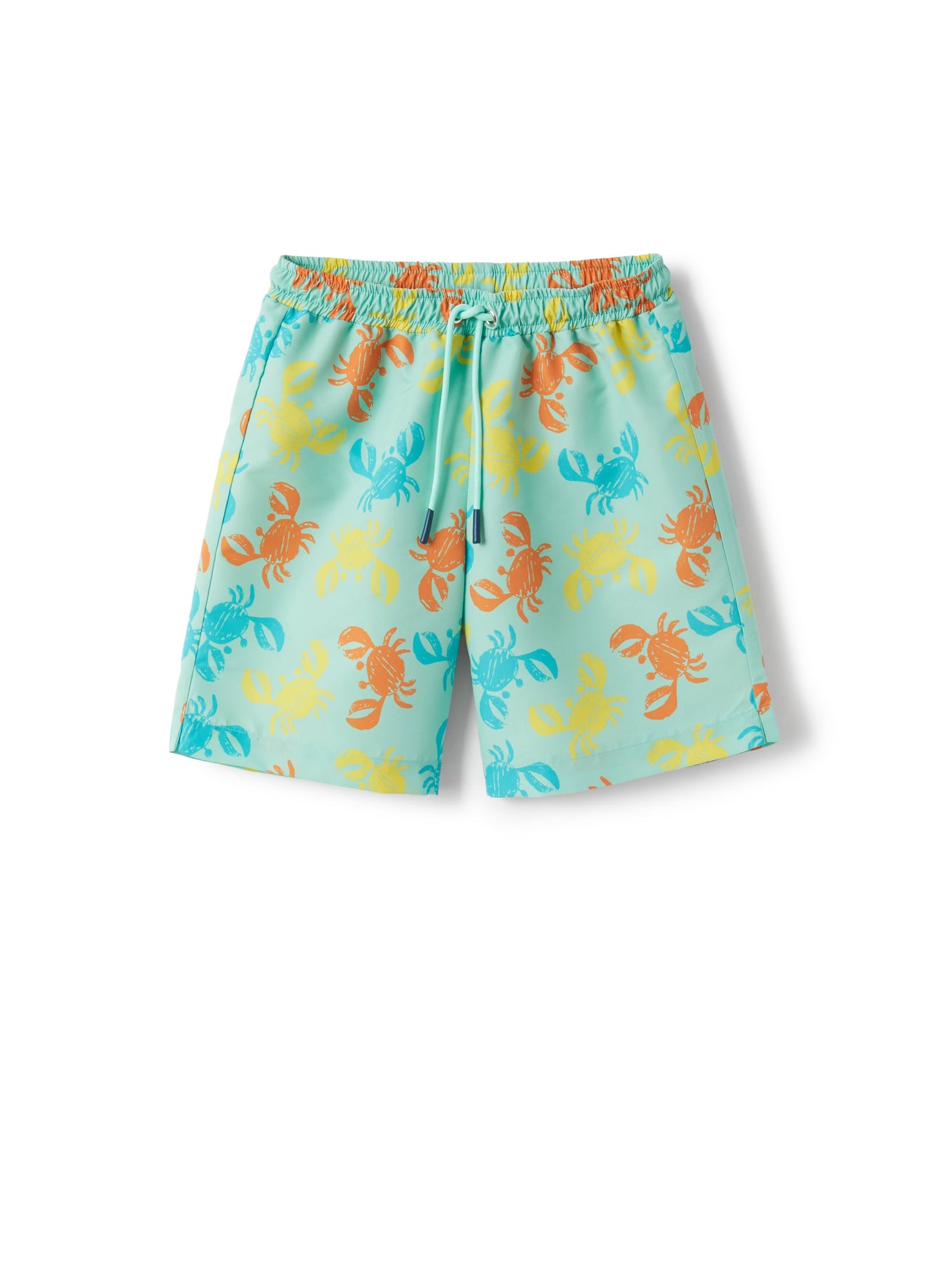 Swimsuit with Printed Crabs | Aqua Green