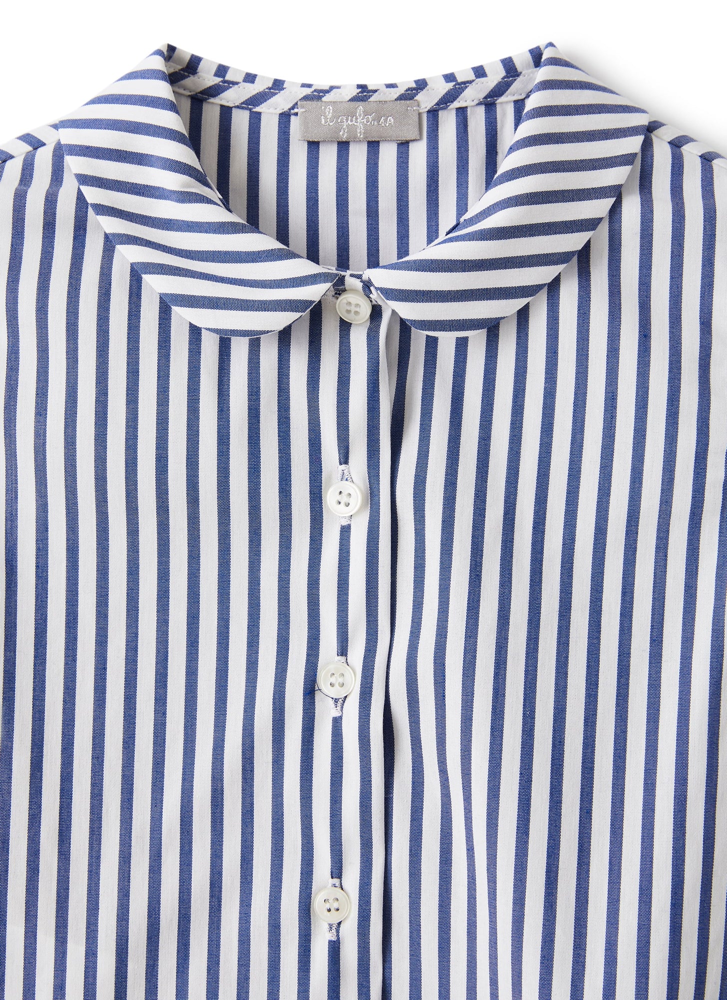 Sleeveless Shirt in Two-Tone Stripes | Blue Denim/Acqua