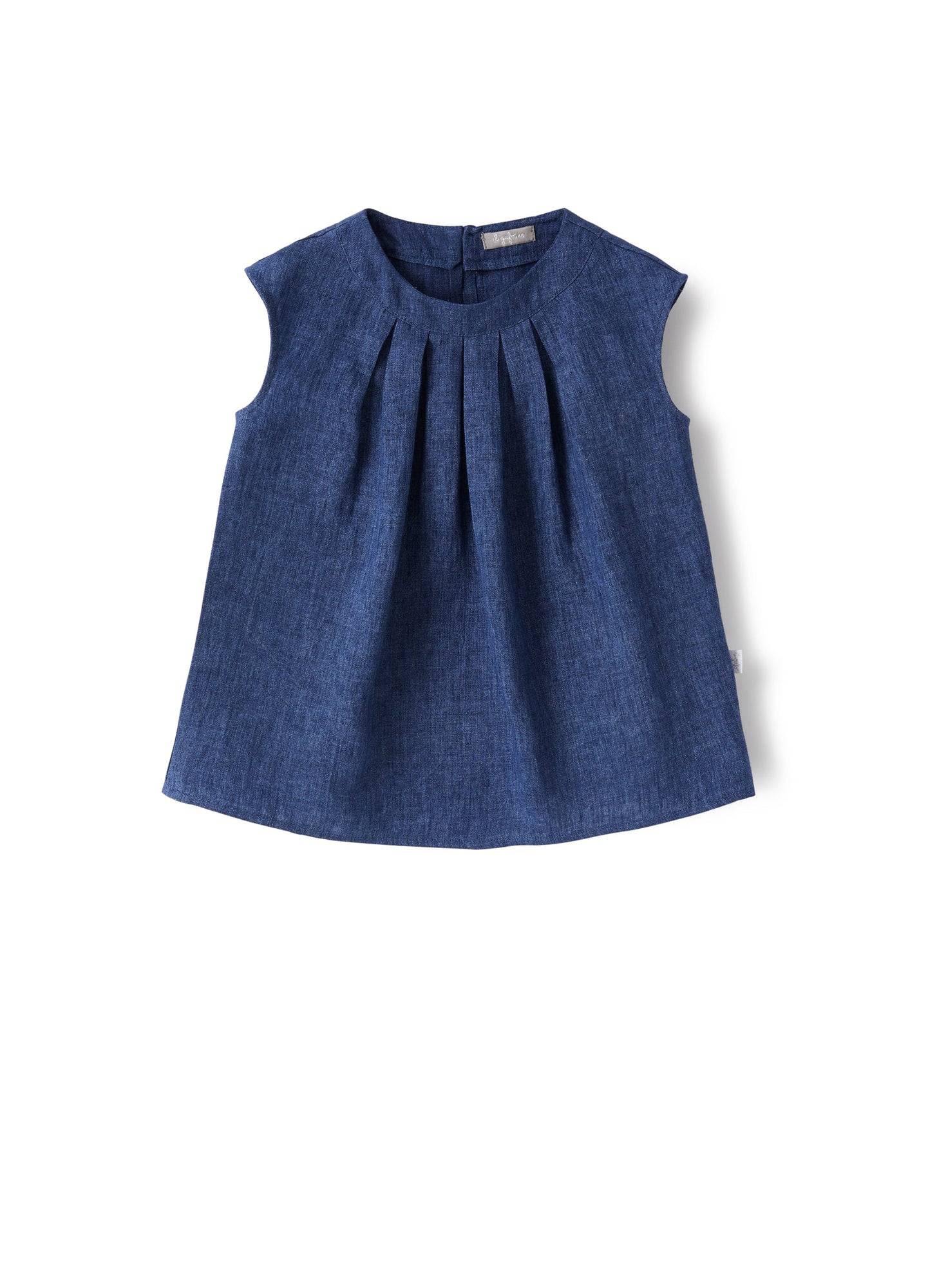Sleeveless Linen Shirt | Electric Blue